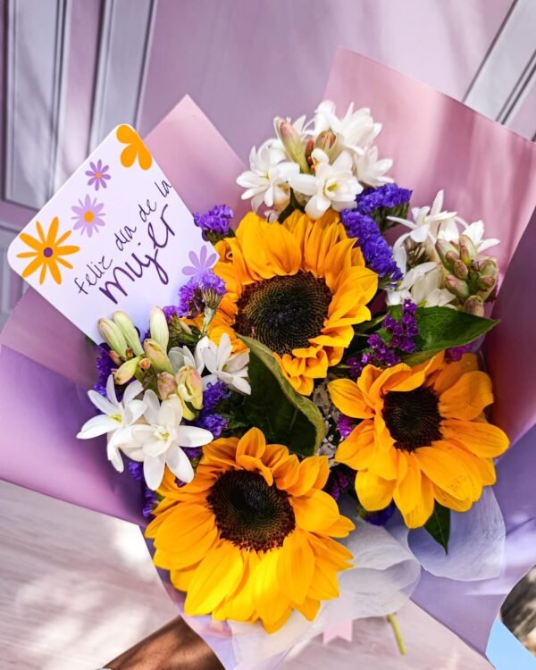 Ramo “Mujer Brilla Bonito” 💜🌻